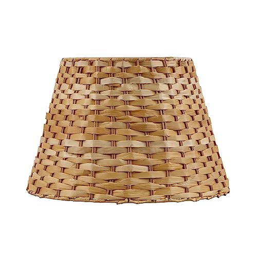 Image of Aspen Creative 32987, Empire Spider Lamp Shade, Natural Banana Leaf, 9 inch Top x 14 inch Bottom x 9-1 /2 inch Slant