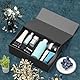 2 Pack Geschenkbox, 24x15x7.6cm Geschenkboxen für Presents with Lids Magnetic Closure Rectangle Collapsible for Groomsman Proposal Box, Christmas, Halloween, Birthday Gift Packging (Schwarz)