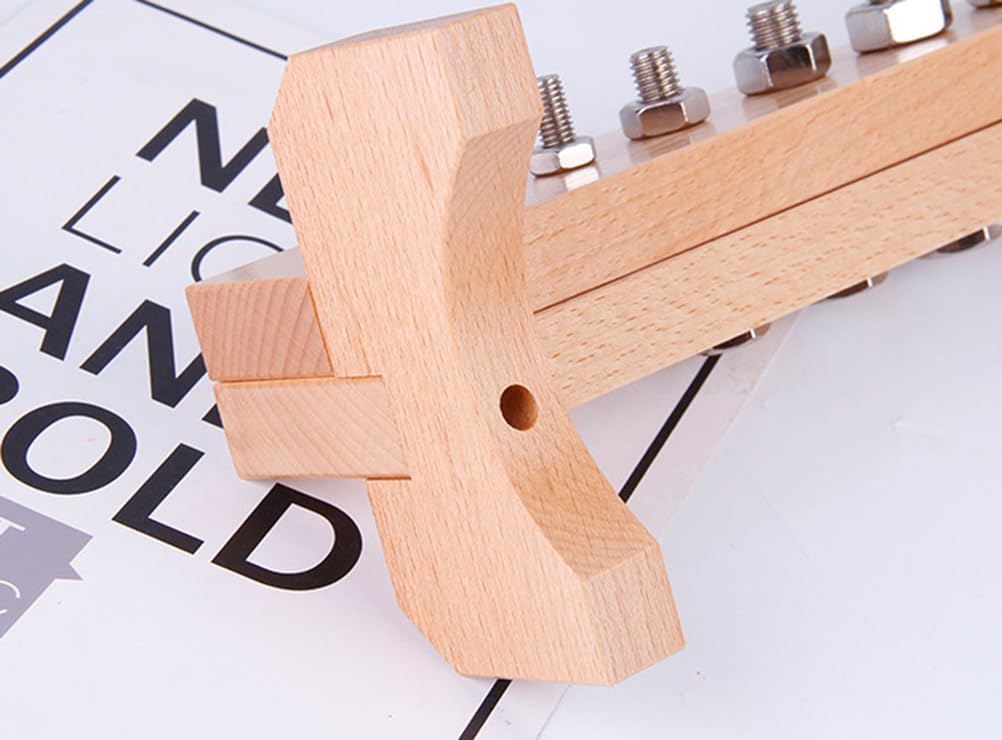 Montessori Wooden Screw Board Toy, Toddler Nut & Bolt Matching Set