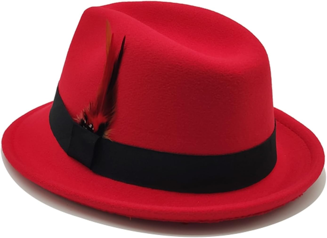 Unisex Trilby Hats Classic Fedora Hats for Women Men Dress Hats Felt Short Brim Fedoras Hat Panama Hat with Band - Image 6