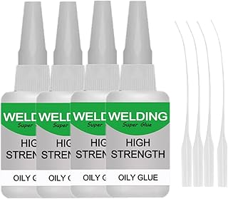Jue-Fish Multifunctional Glue, Welding High-Strength Oily Glue, Universal Super Glue, Instant Bonding, Strong Adhesion, Repairs Last Long Time for Metal, Wood, Ceramics,Leather, Glass (clear4pc)