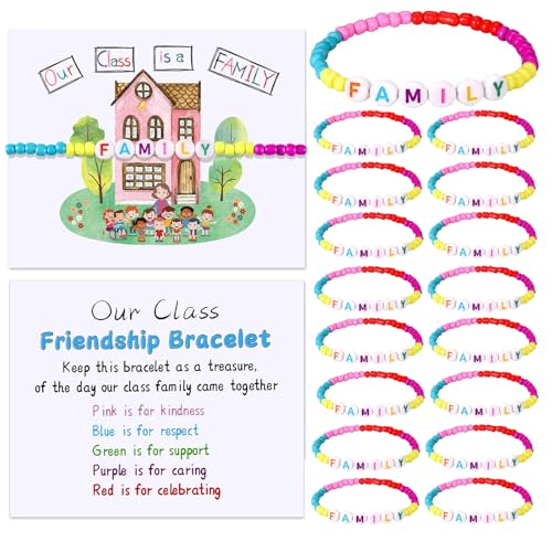 Regalos de regreso a clases XunYee: pulsera primer día de clases y tarjeta familiar