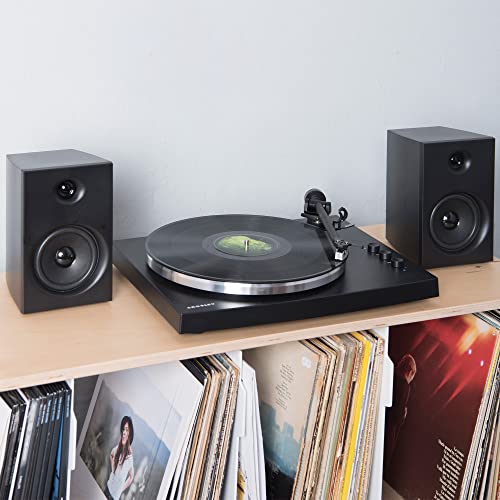 Crosley T150 Platine avec 2 Haut-parleurs, Bluetooth – Platine rétro 3 Vitesses – pour vinyles 7″, 10″ et 12″ – Noir - Les Beatles, Paul McCartney, John Lennon, RIngo Starr, George Harrison Crosley T150 Platine avec 2 Haut-parleurs, Bluetooth - Platine rétro 3 Vitesses - pour vinyles 7", 10" et 12" - Noir – Image 3