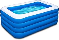 YOUMI 70x55x29 Inch Inflatable Swimming Pool - Durable Family Pool for Kids Backyard Water Fun, Outdoor Garden Splash Zone