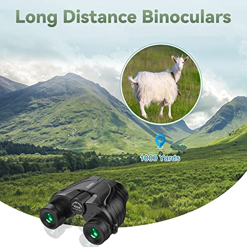 Unclehu 15X25 Compact Binoculars For Kids And Adults, Small High Power Binoculars With Large Eyepiece And Clear Vision For Bird Watching Hunting Travel Outdoor Sports With Carrying Case And Neck Strap #TOP6