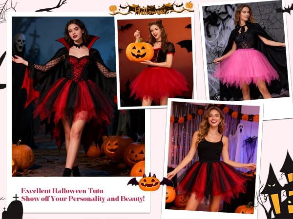 Womens Tutu Skirt Layered Tulle Dance Tutu Elastic Ballet Skirt Short Vintage Puffy Tutu - Image 2