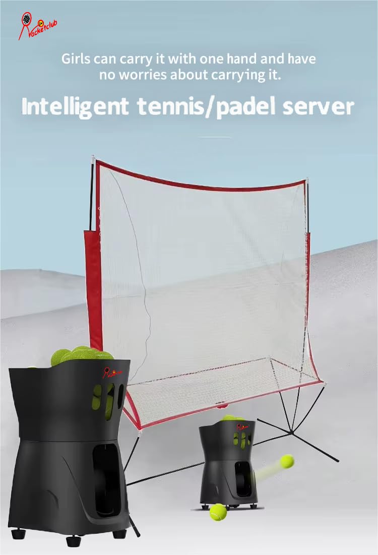 Racketclub Mini-Pusun PT Mini- Padel Machine-Tennis Machine - Padel Ball Machine - Tennis Ball Machine - Máquina de Pelotas de pádel - Smart App Control