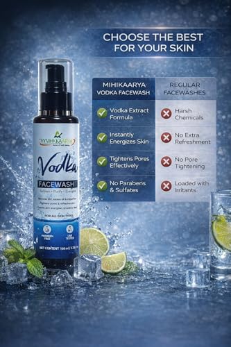 Image of Vodka Face Wash for Men & Women - 100ml | Deep Cleansing & Refreshing Skincare