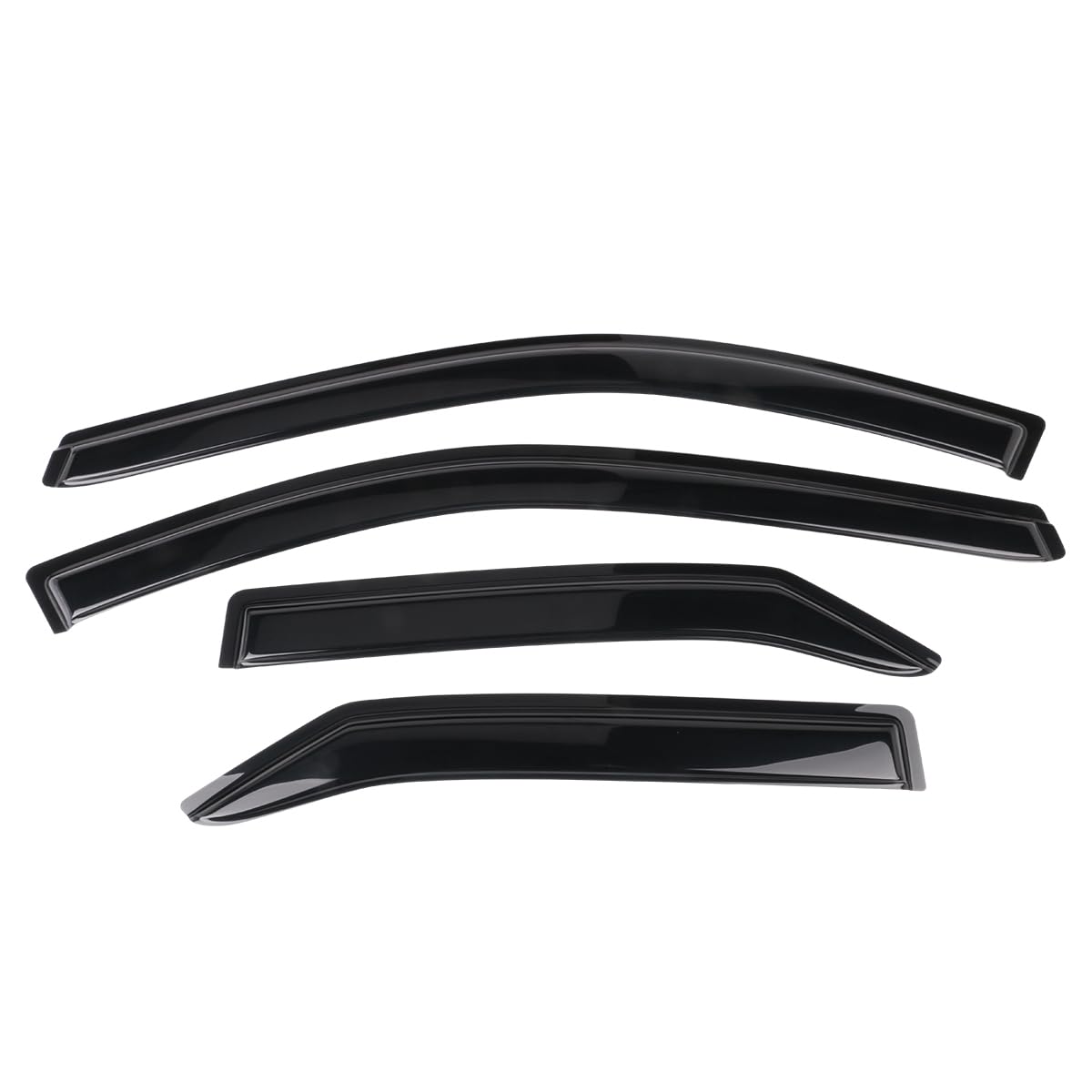 HYPER GLORY Side Window Deflectors, Compatible with 2015-2017 Toyota Camry Sedan Only, Tape-On Slim Style Smoke/Tinted Acrylic, 4PCS, Window Rain