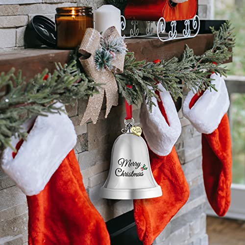 Ustinian 2022 Christmas Ornament Bell - It's A Wonderful Life Bell Christmas Ornament 2022 - Christmas Bell 2022 Ornament - Bell Ornament For Christmas Tree - Christmas Bell With Heart #TOP7