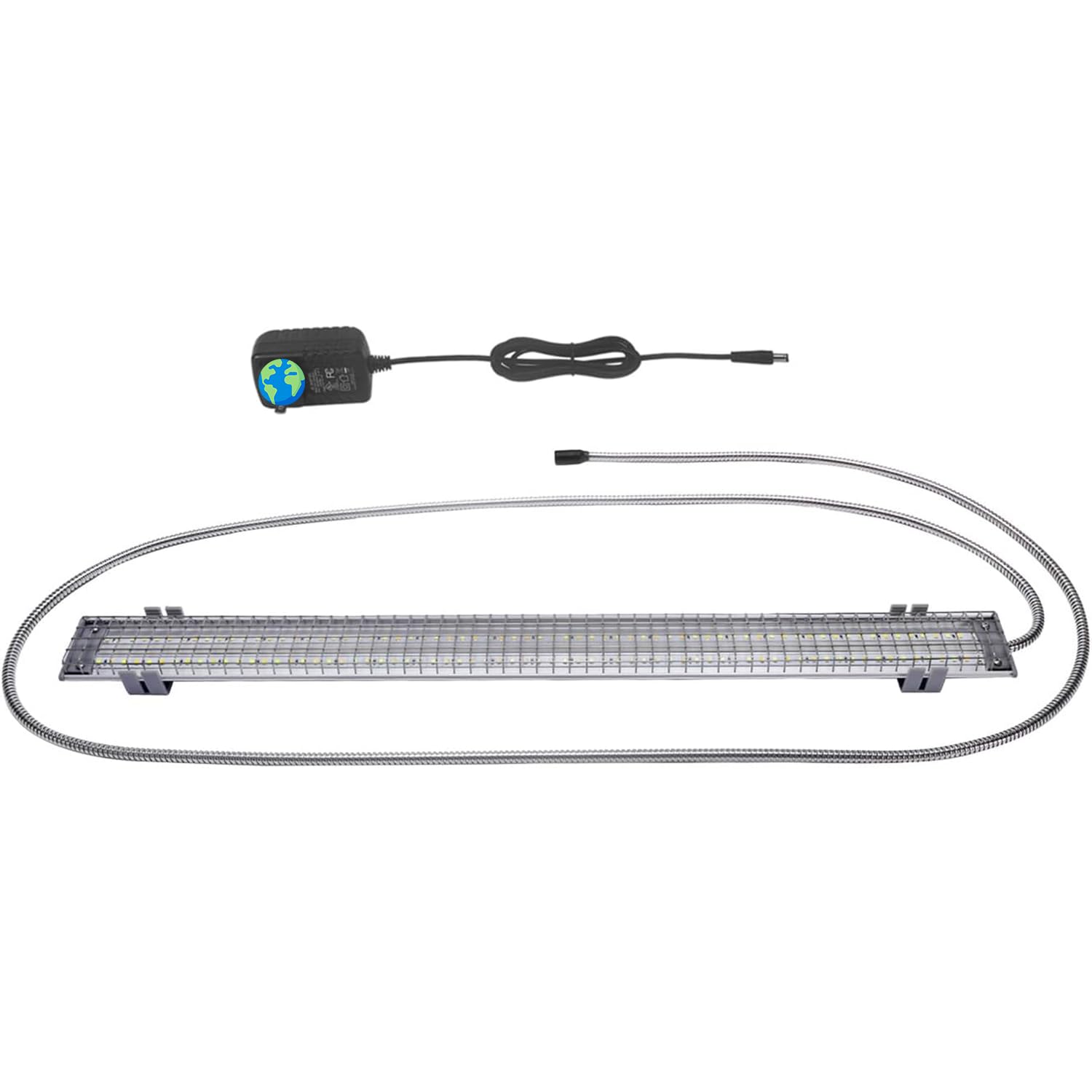 M&M Cage Company - Bird Cage Light with Chew Guard for Hook Bills - Full Spectrum LED Pet Lamp - Simulates Natural Environment - Safe for Destructive Chewers, Parrots etc. - No Bulbs to Change - 24"