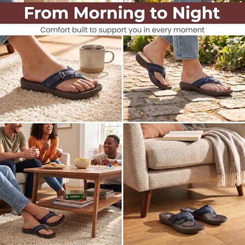 Image of Clarks Womens Breeze Sea Flip-Flop Sandals - Comfortable Flip Flop with Adjustable Hook and Arch Support - Casual Summer Wearing Cloudsteppers for Everyday
