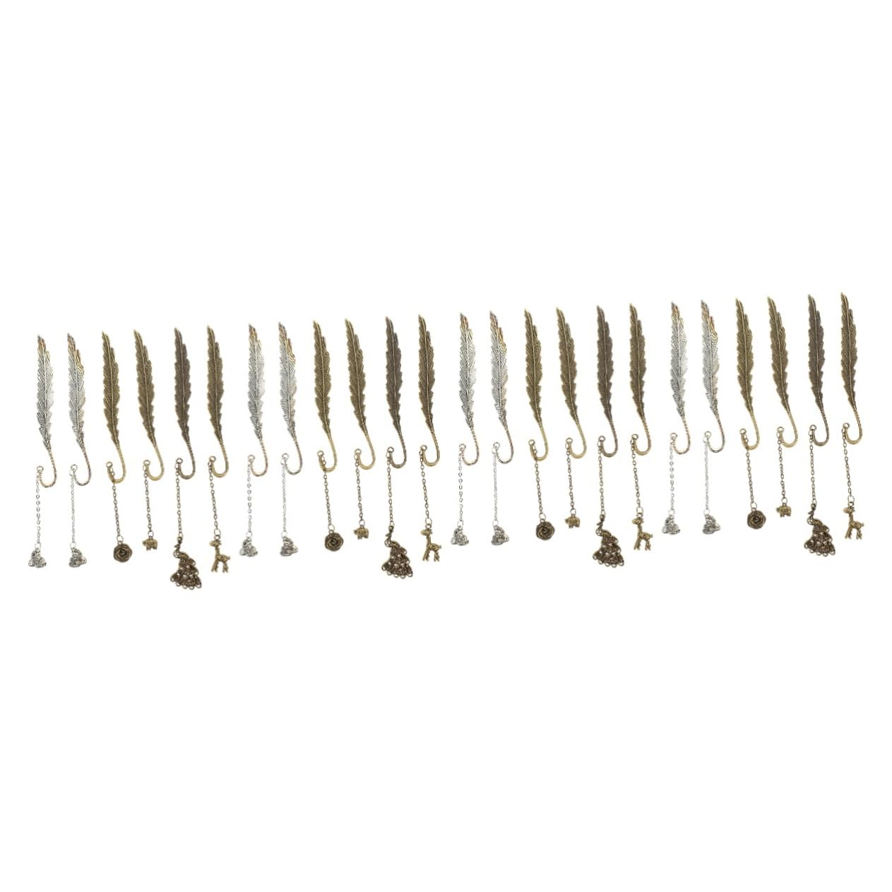 NUOBESTY 24 Piezas Marcapáginas de estilo chino marcapáginas artesanal libros para niños decoración vintage regalos marcapáginas de metal marcadores de guía literatura y arte