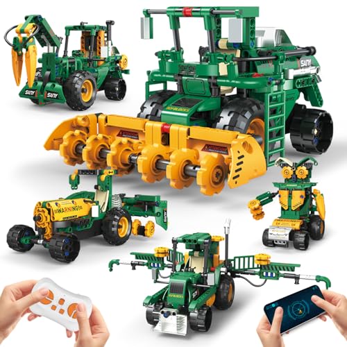 Technik Roboter Kinder, 5 in 1 Roboter bausatz mit App