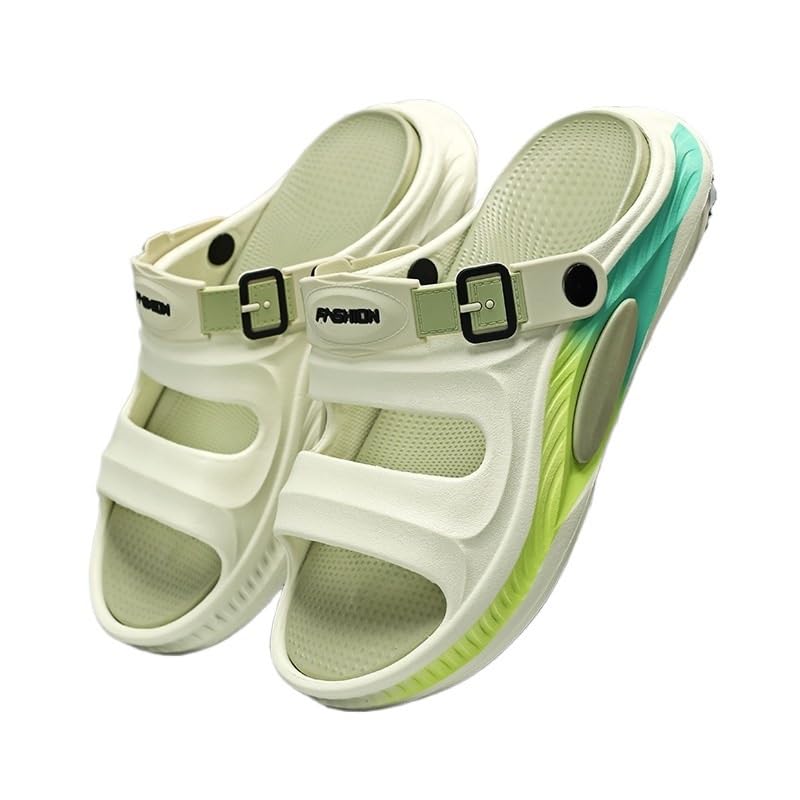 Men’s Summer Flip Flops – Durable Anti-Slip Beach Sandals – Breathable Outdoor Casual Slides for Pool, Travel, or Daily Wear(Green,27-27.5cm)