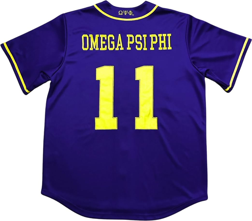 Legacy Tradition Omega Psi/? Phi S1 Baseball Jersey [Purple - 3XL] - ID#41976