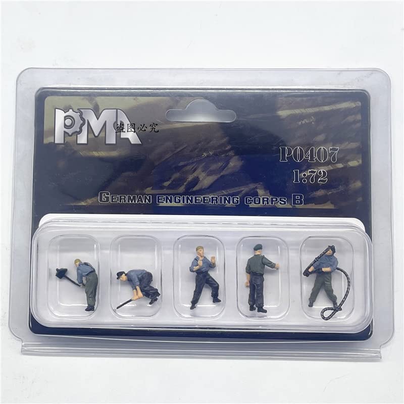 Corps d'ingénierie B Équipe de maintenance de char allemande PMA 1:72 figurines ABS préconstruit - 5