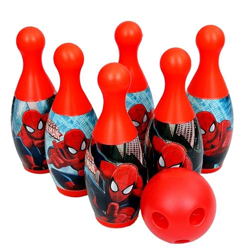 Dhyani Enterprise Bowling Set Plastic 6 Pins 1 Balls Educational Mini Bowling Toy for Kids (Random Color)