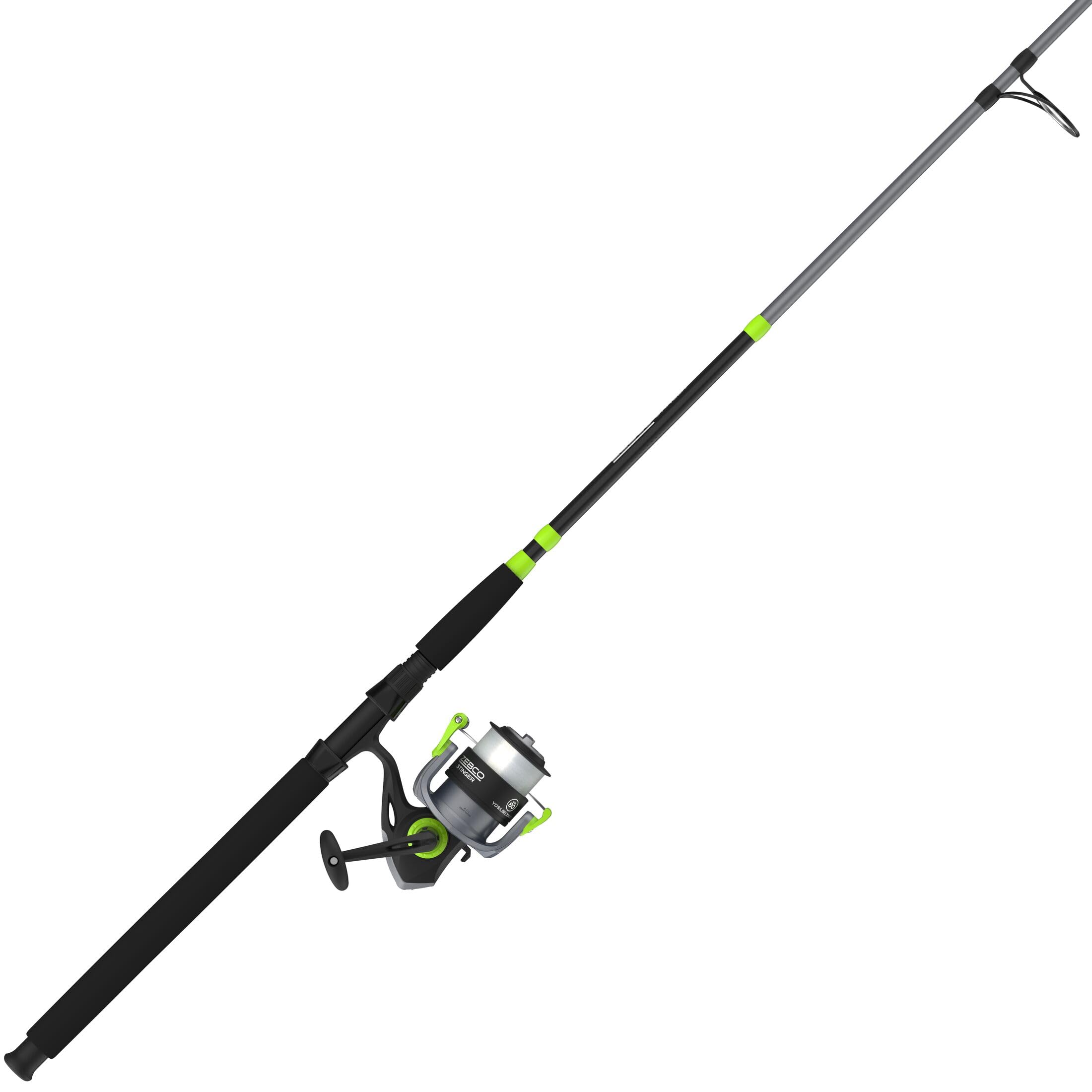 Zebco Stinger Spinning Reel and Fishing Rod Combo, 10-Foot, 2-Piece Rod, Size 80 Reel : Sports & Outdoors