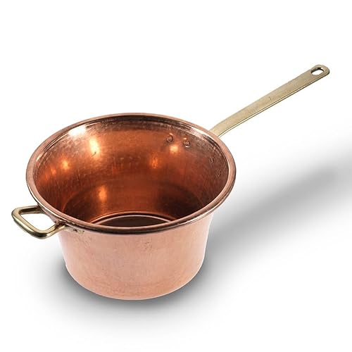 Paiolo da polenta in rame con manico ottone diam. 23 cm