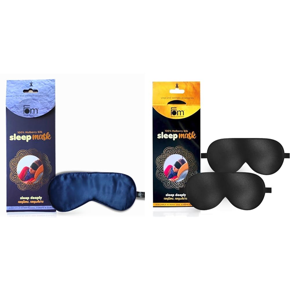 Friends of Meditation ® 100% Mulberry Silk, Super Smooth Sleep Mask And Blind Fold (Navy Blue) | Friends of Meditation 100% Mulberry Silk Eye Mask, Super Smooth Sleep Mask and Blind Fold (Pack of-image-30