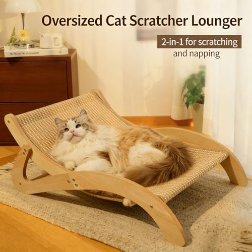 Plateforme en bois pour chaton d'intérieur avec section intégrée - 4