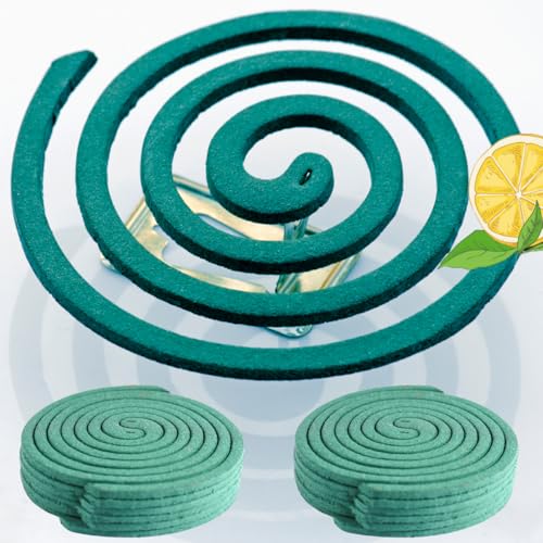40 Espirales Antimosquitos con Citronela y Limón, Protección Exterior 6-8 Horas, Protección Natural, Aroma Agradable