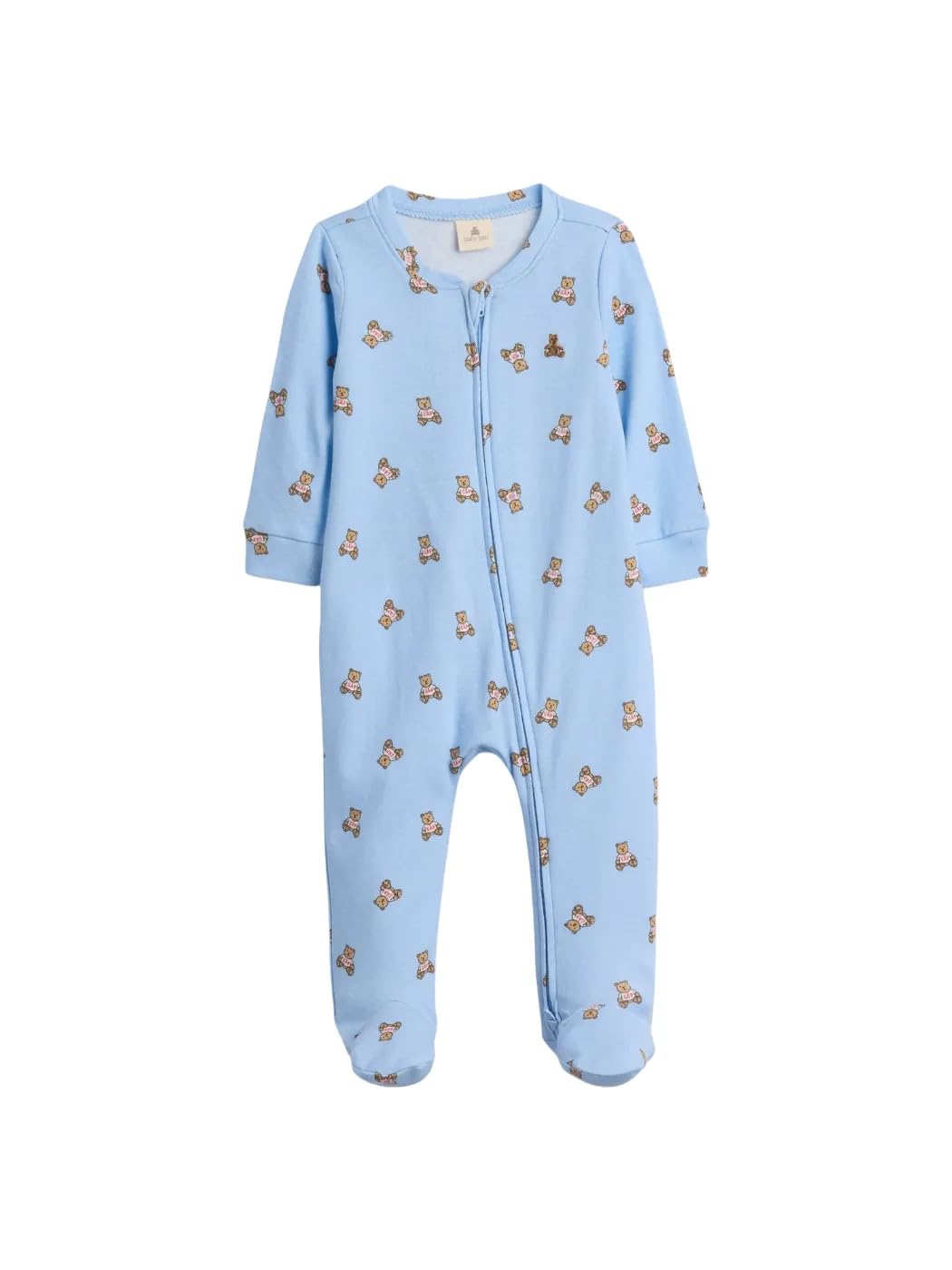 Unisex Baby Two Way Zip Footed One-piece Outfit