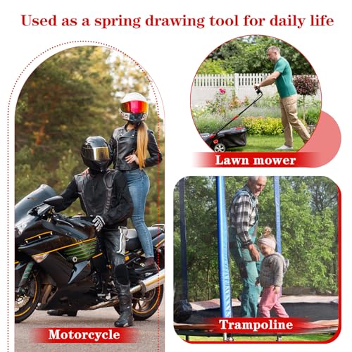 LIQWEI 2 Pcs Exhaust Spring Puller Tool, Spring Removal Tool Motorcycle Exhaust Springs Hook, T Shaped Rubber Handle Handle for Motorcycle Vehicle Springs Removal