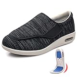 Lightweight Walking Sneakers,with Removable Memory Foam Insoles Lightweight for Seniors Swollen Feet Men 10.5/Women 11.5