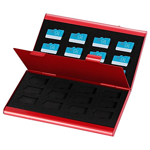 ZJchao Aluminiowe etui na karty pamięci do przechowywania i organizowania karty i TF 9 x 6 x 1. 3 cm