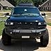 SPEC-D TUNING Matte Black Mesh Grille w/LED Lamps Compatible with 1999-2002 Chevy Silverado 1500