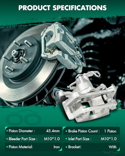 Image of SCITOO Rear Left Brake Caliper With Bracket 18B5399 Compatible For Chrysler Town & Country 2012-2016, For Dodge Grand Caravan 2012-2017, For Ram C /V 2013-2015, For Volkswagen For Routan 2012-2014