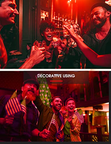 Image of L LOHAS LED PAR38 Red Flood Light Bulbs, Christmas Bright Red LED Flood Light Outdoor 120W Equivalent, 18 Watt Colored Porch Light Bulb, E26 Base for Home Holiday Lighting Party Decoration, 2 Pack