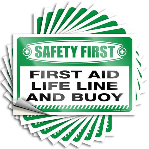 Funny Car Stickers Safety First First Aid Life Line and Buoy