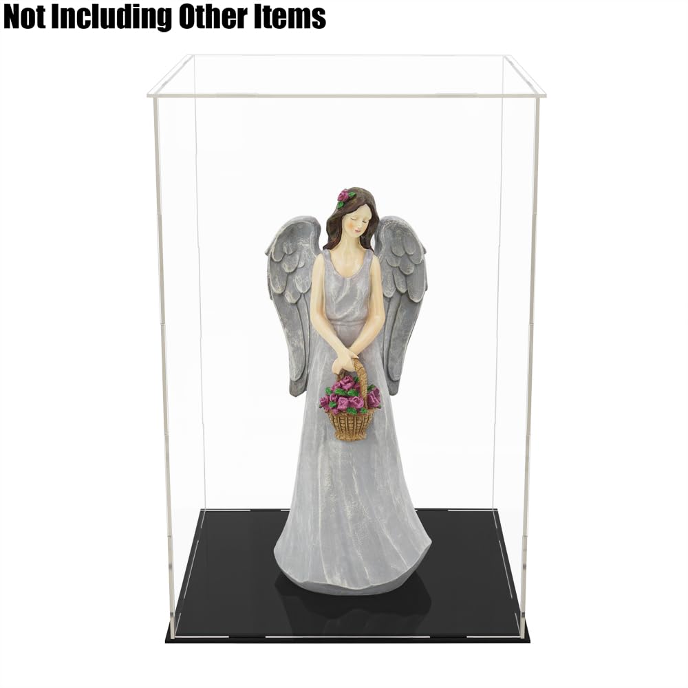 Odoria Teca Espositiva Acrilica Vetrina: 40 cm Alta Scatola Protettore Trasparente per Bambole Figure Statue Trofei Oggetti da Collezione, Montaggio Richiesto