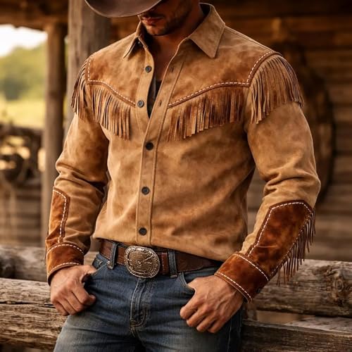Tenue de cowboy classique avec pompons et col à revers rétro - 2