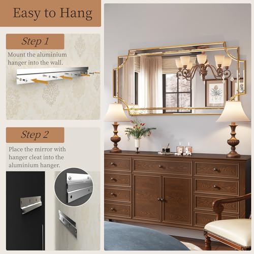 Kelly Miller 24 Inchx48 Inch Large Gold Mirror For Wall thumb #7