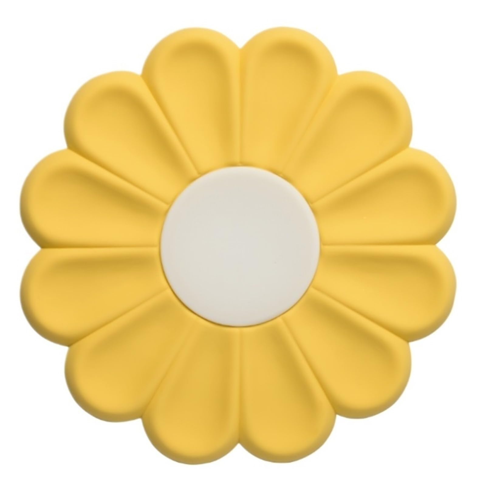 10Pcs Daisy Silicone Coasters Heat Resistant Non-Slip Waterproof Cute Floral Mats Drinks for Cap(Color4)