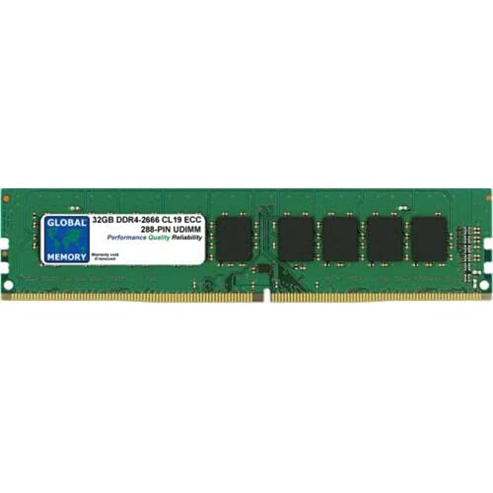32GB DDR4 2666MHz PC4-21300 288-PIN ECC DIMM (UDIMM) PAMIĘĆ RAM DLA SERWERY/STACJE ROBOCZE/PŁYTY GŁÓWNE