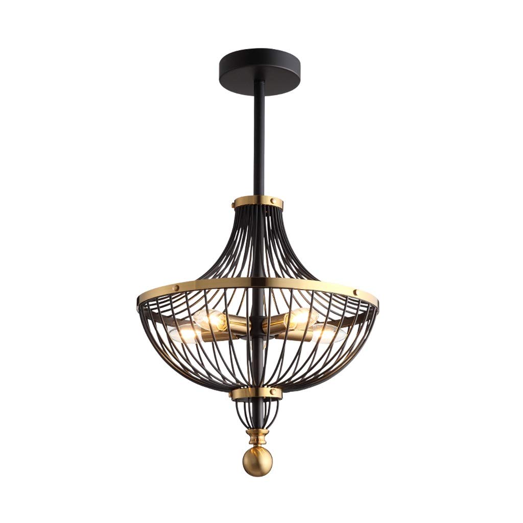 Metalowe lampy sufitowe Czarna retro jadalnia Sypialnia HangLamp Żelazne lampy sufitowe Żyrandol