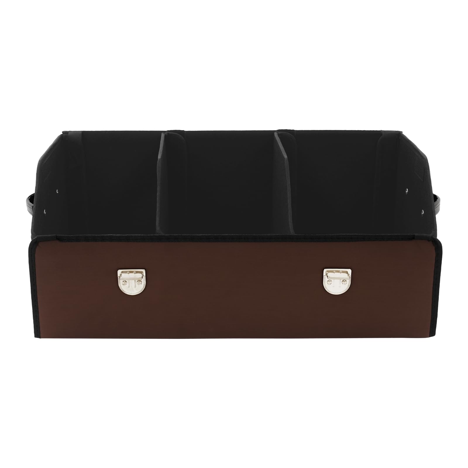 Organizador de maletero de 56 L con tapa, impermeable y resistente al desgaste, para SUV, para viajes, compras (marrón)