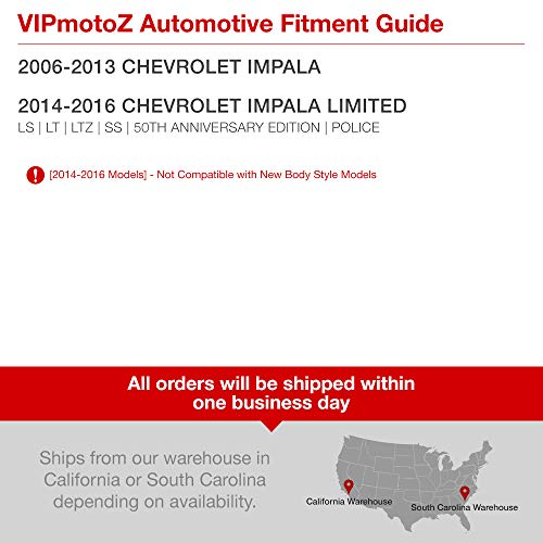 Vipmotoz Black Smoke Led Tail Light Lamp Assembly For 2006-2013 Chevy Impala & Limited Model, Driver & Passenger Side #TOP6