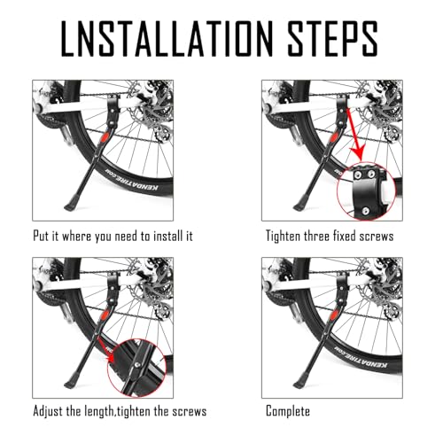 Aicerous Fahrradständer 22-27 Zoll, Fahrradständer aus Aluminiumlegierung, Universeller Fahrrad Ständer, Einstellbare Höhe, Maximale Belastung 35kg, kompatibel mit Mountainbikes und Rennrädern