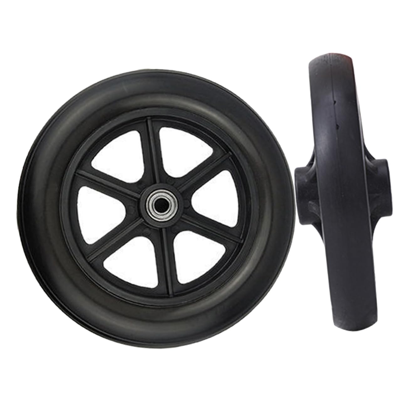 Operitacx Universal Wheelchair Front Wheels 6 Inches Replaceable Heavy Duty Smooth Rolling for Easy Mobility