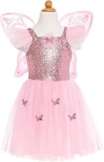 Great Pretenders Pink Sequins Butterfly Dress & Wings, Size 5-7