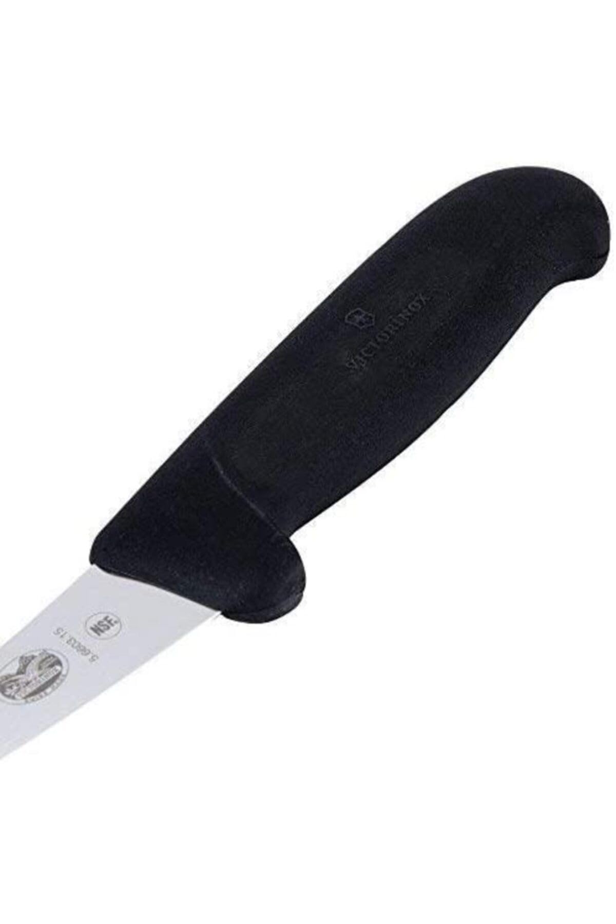 Victorinox mutfak bıçağı Fibrox Safety burun Stechmesser Norm. schl. Siyah 18 cm, 5.5503.18l