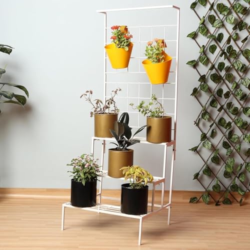 Image of Plant Stands for Outdoor Balcony, Flower Pot Stand for Indoor Plants, Large Metal Planter Stand for Living Room, home decor, Indoor & Outdoor plants