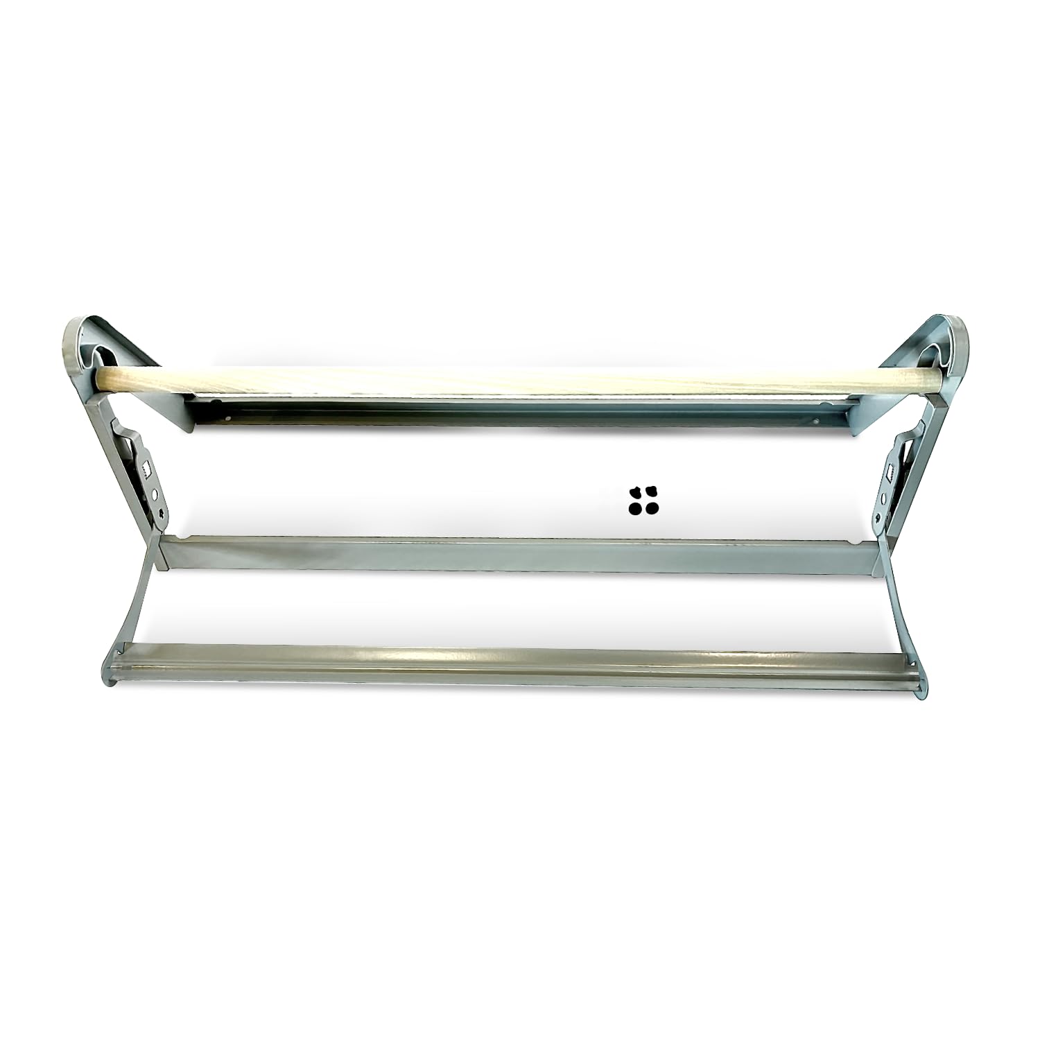 Dispensador de papel de oficina de metal gris de corte recto 45,7 cm