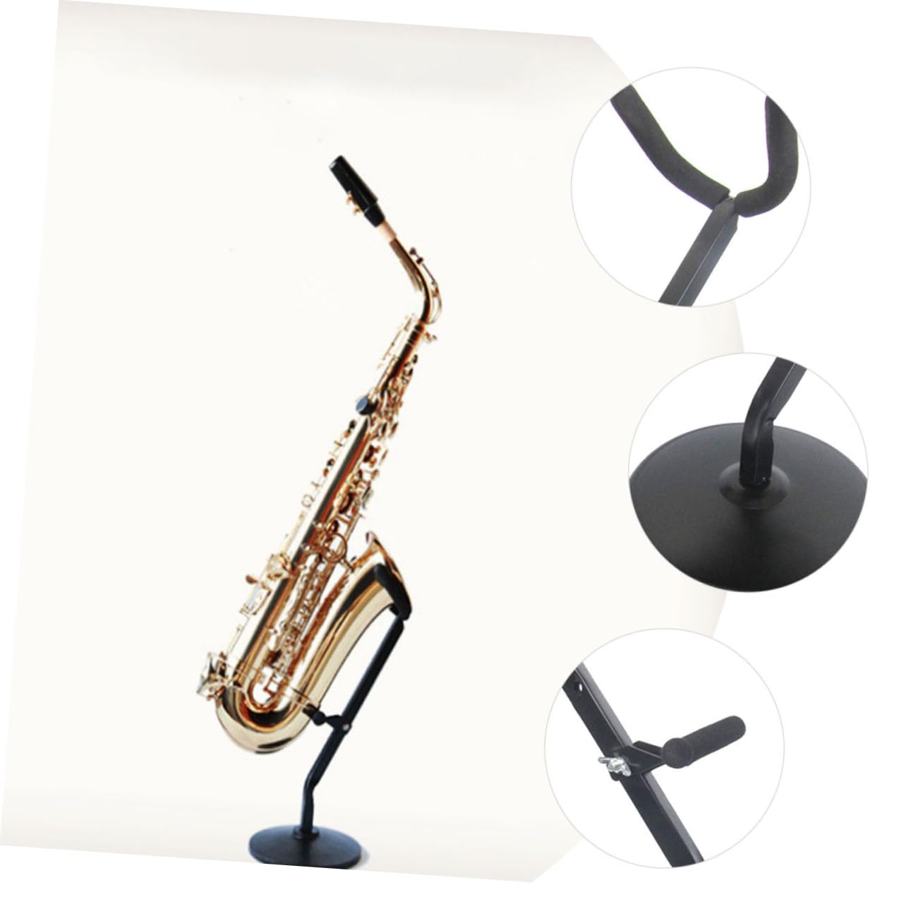 VANZACK Supporto Per Sassofono Contralto Resistente in Materiale Durevole, Supporto Da Tavolo Pratico Per Conservazione Ed Esposizione in Casa o Negozi Di Strumenti Musicali